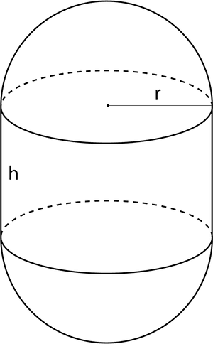 Capsule radius and height